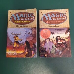 Magic The Gathering Books Final Sacrifice Shattered Chains Clayton Emery 90s Lot